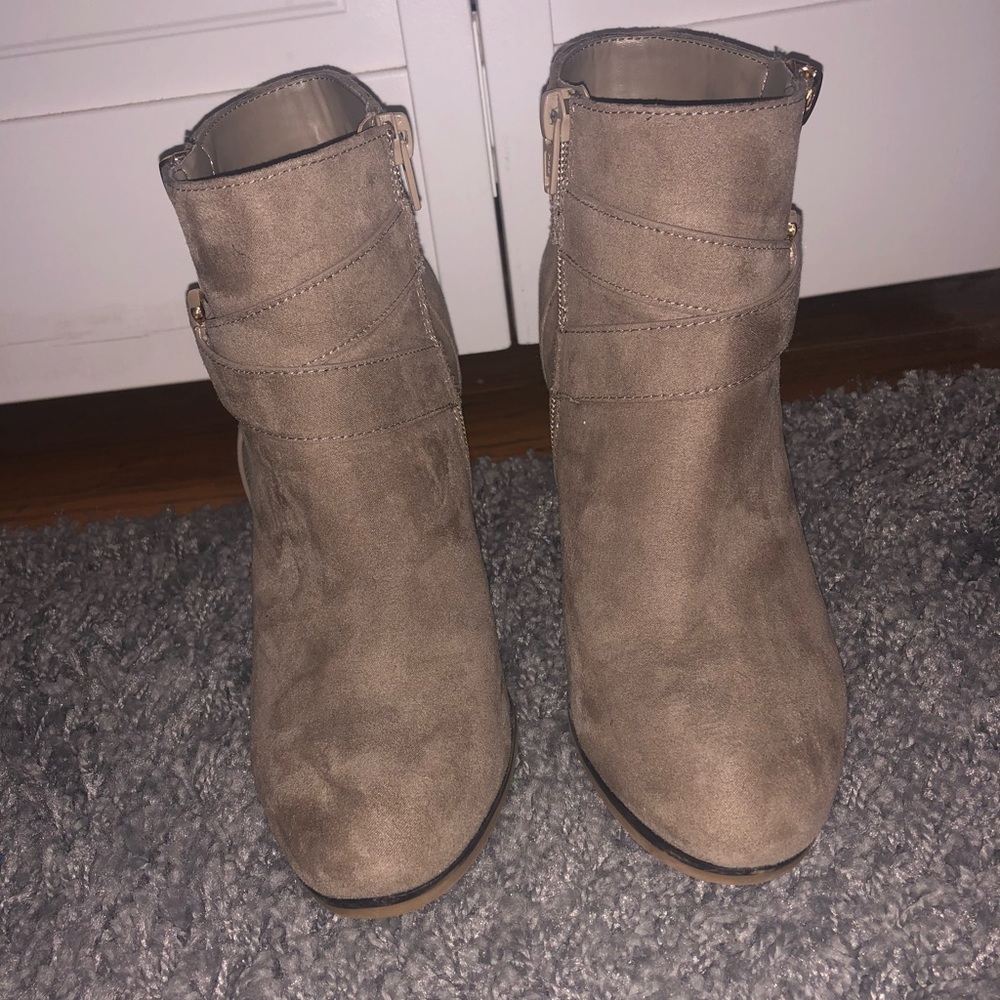 Taupe booties
